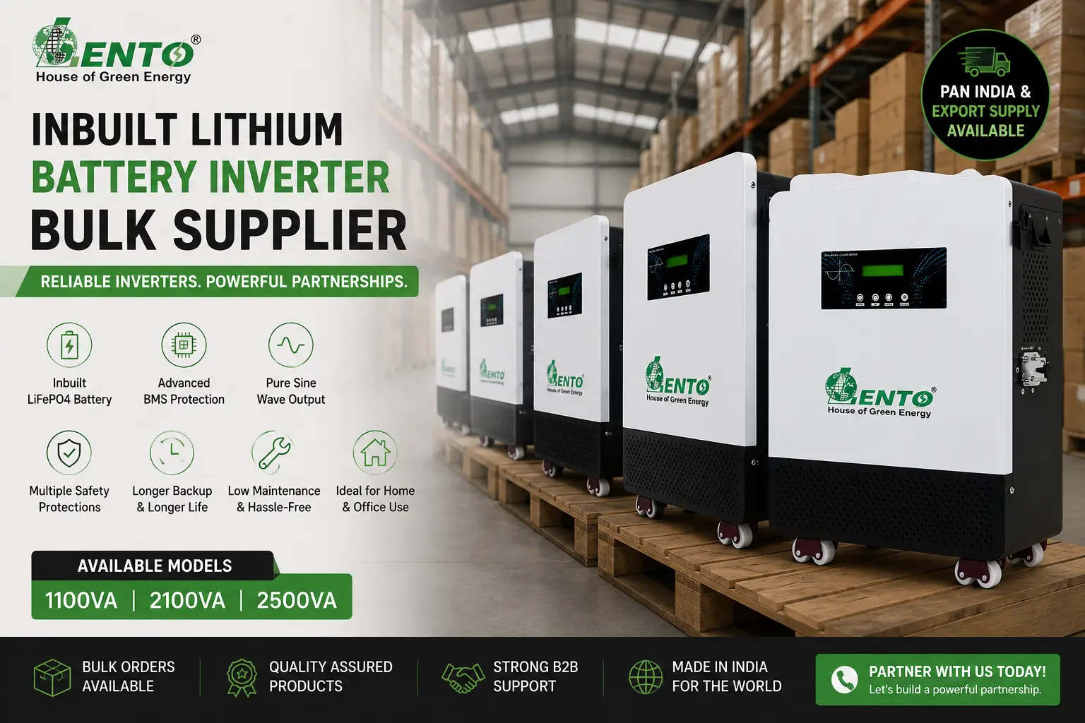 Inbuilt Lithium Battery Inverter Bulk Supplier: Guide for Large-Volume Buyers